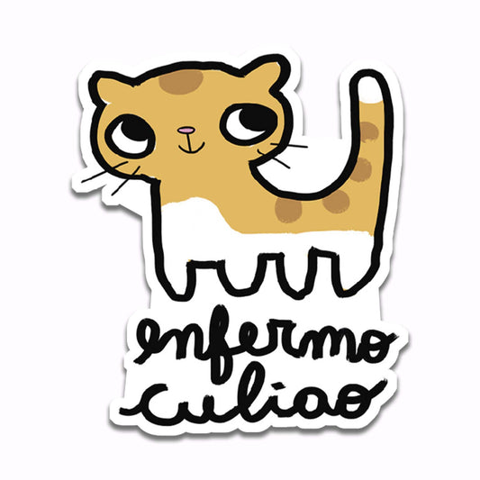 Gato "Enfermo Culiao" (Sticker)