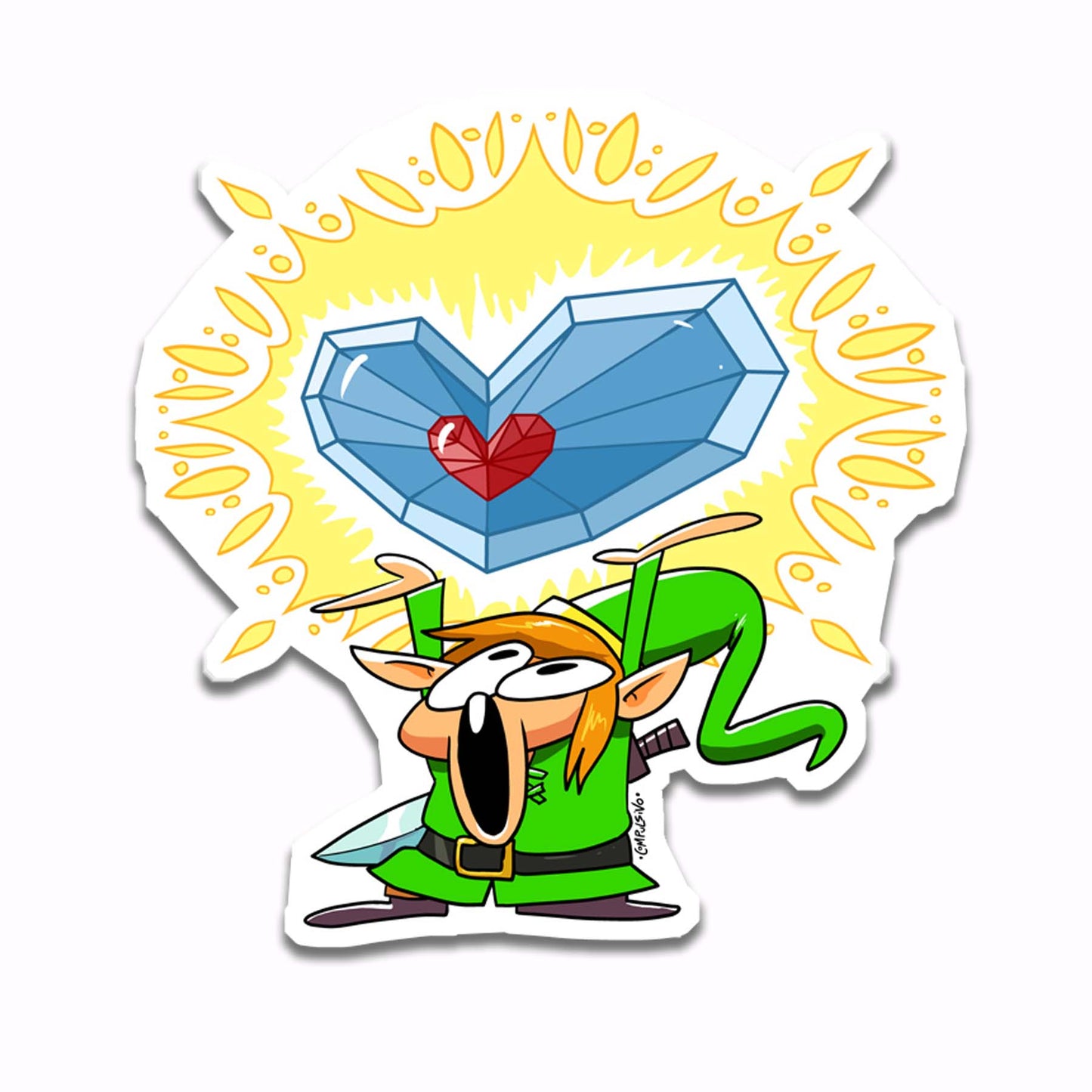 Link con Contenedor de Corazon (Sticker)