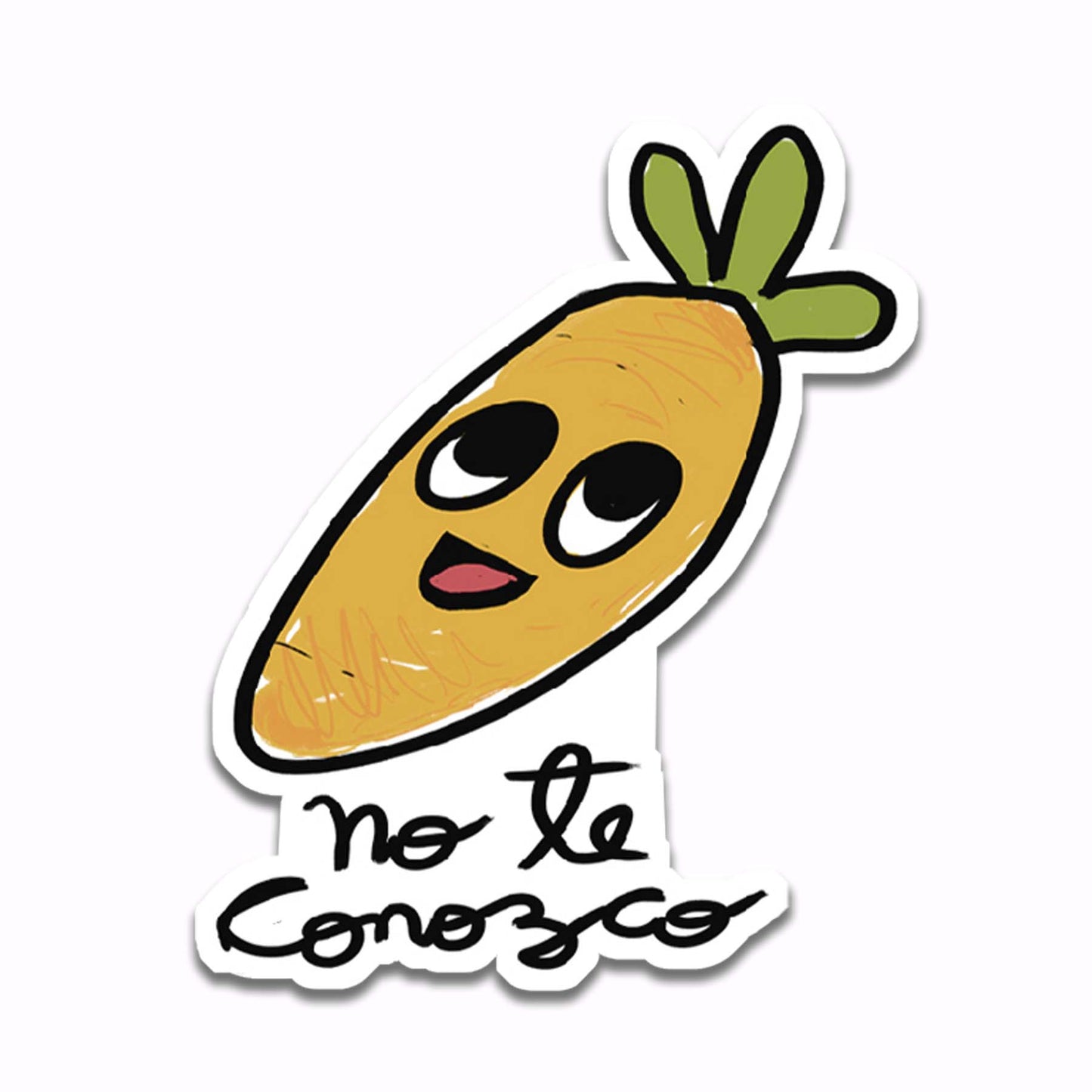 Zanahoria "No Te Conozco" (Sticker)